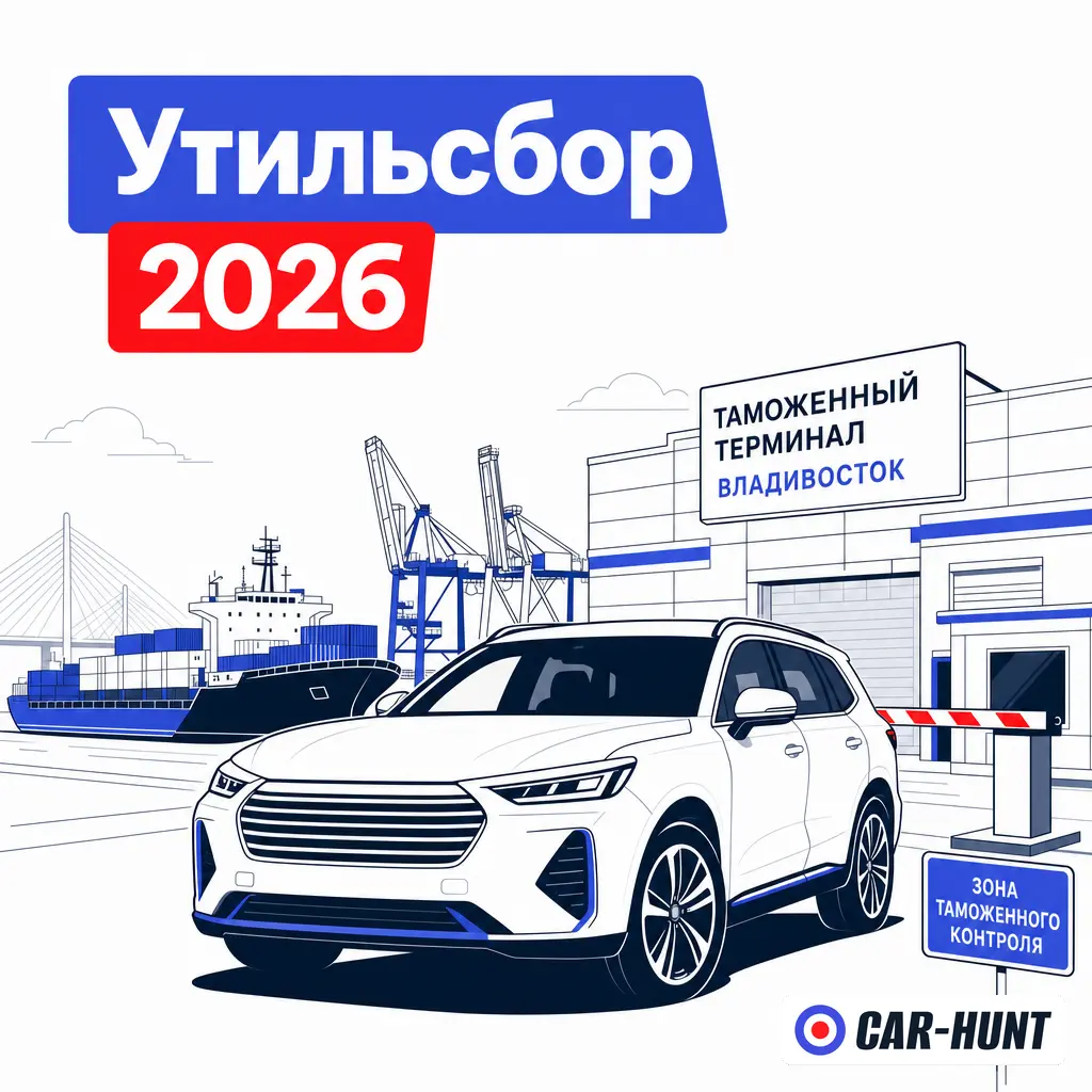 Утильсбор 2026: ставки для физлиц, льгота до 160 л.с., таблицы коэффициентов по мощности, формула и примеры. Рассчитайте платёж на калькуляторе Car Hunt.-0