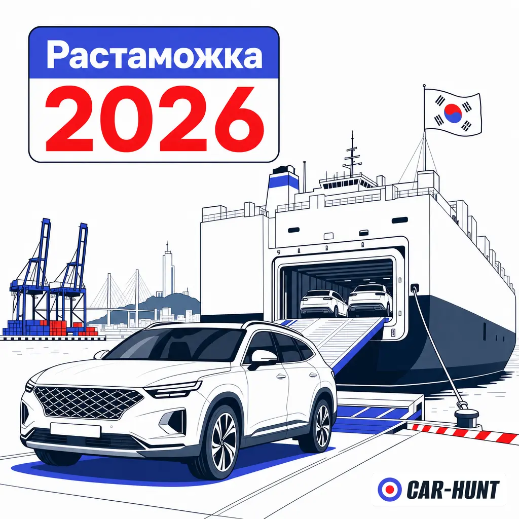 Сколько стоит растаможка авто из Кореи в 2026: пошлина ЕТС, сборы, утильсбор, СБКТС, фрахт. Сквозной пример расчёта на Kia Sorento и вариант до 160 л.с. Калькулятор Car Hunt.-0